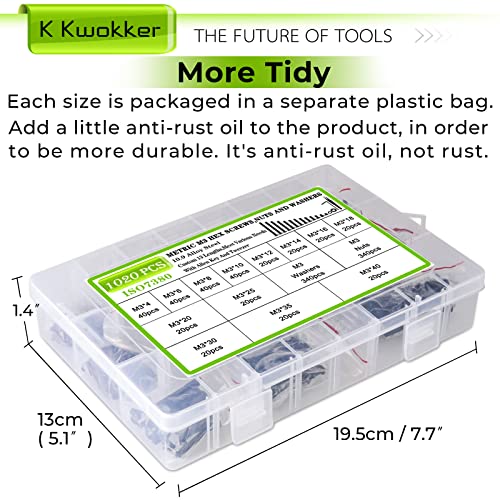 1023Pcs M3 Screw Assortment 13 Lengths 4mm to 40mm, 10.9 Alloy Steel Nuts and Bolts Assortment Kit, Metric Button Head Hex Socket Head Cap Machine Screws and Nuts, Washers, Black - size: B. M3