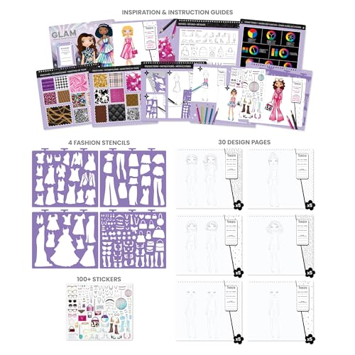 Fashion Angels Glam Fashion Sketch Set - color: Glam Fashion