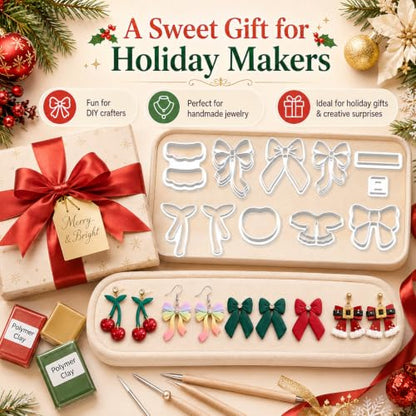 11PCS Bow Polymer Clay Cutters Set - color: Bow-11pcs