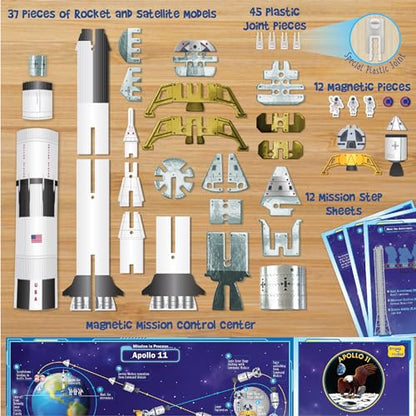 Imagimake Mapology Man's Journey to Moon, Apollo 11 3D Model Kit for Kids - style: Man's Journey to Moon