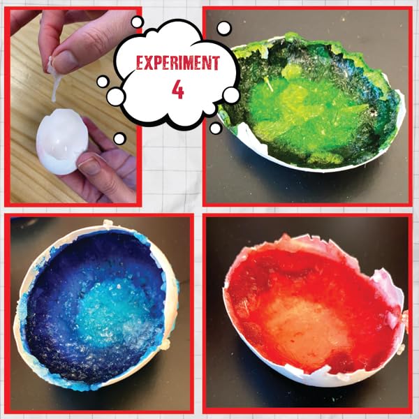 Einstein’s Crazy Egg Science LAB Science Kit for Kids. STEM for Boys & Girls Aged 8 and Above. 14 Exciting Experiments Inside. Detailed Picture Guide Included. - color: Blue and Yellow