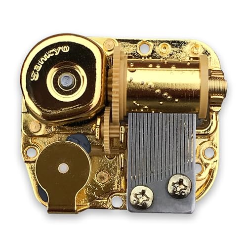 BinkeGG Play (Somewhere Over The Rainbow) Clockwork Golden Wind Up 18 Note Sankyo Musical Mechanism Music Box Spare Part - color: 02. Music Box Parts, size: Somewhere Over the Rainbow