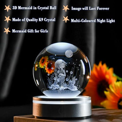 IFOLAINA Mermaid Crystal Ball Gifts for Girls Her Back to School Gifts - color: Mermaid