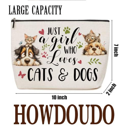 Lovdazzles Cat Dog Gifts for Girls Makeup Bag Funny Animal Cosmetic Bag - color: Multicolor 1772