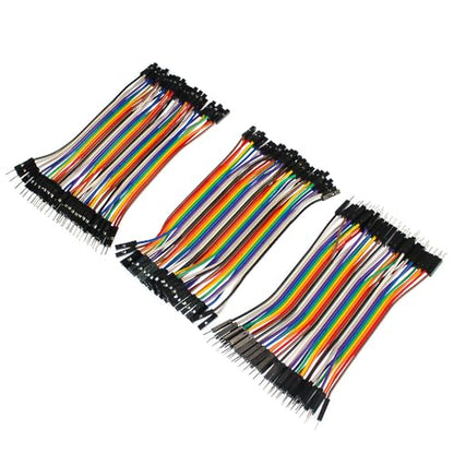 Breadboard Jumper Wires Kit Include 400 Tie Points Breadboards Male-Female 10CM 40Pin Jumper Wire - color: 400TieBreadboard-JpWe40Pin-male-fmla