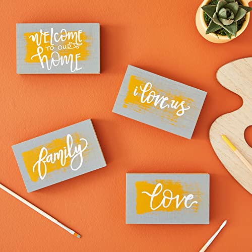 Bright Creations Unfinished MDF Wood Board - 5 x 3 x 1 in, Pack of 4 - Smooth Surface for Paint & Stain - Wood Pieces for Crafts - size: Rect. 5x3x1in