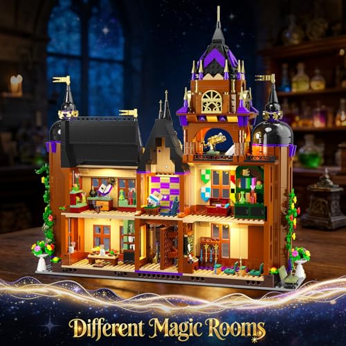 INSOON Magic School House Building Set with Lights for Adults, 3 in 1 Kit