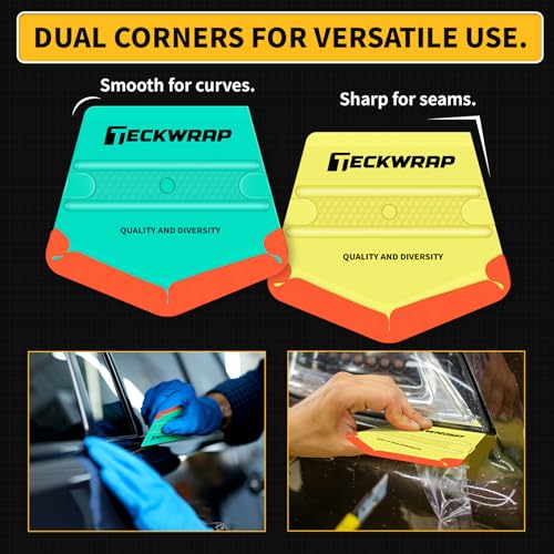 TECKWRAP Felt Squeegee for Vinyl Wrap Window Tint, V-Shape, Soft/Med - color: 2pcs V-shaped
