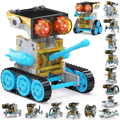 Wesfuner 30-in-1 Solar Robot Building Kit STEM Gift for Boys Ages 8-13 - color: Blue