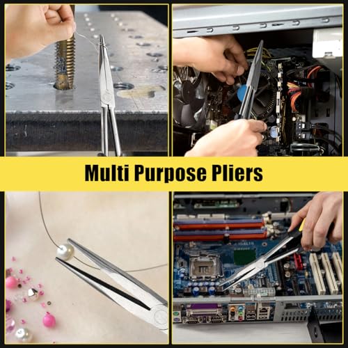 Long Needle Nose Pliers-11’’, for Home,Fishing, Jewelry,Crafts, 1pcs - size: One-11in