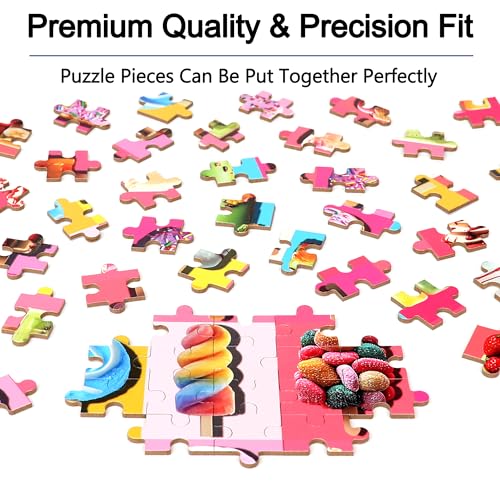 LELEMON Puzzles for Kids Ages 4-6,100 Piece Puzzles for Kids in Metal Box - color: Various Popsicle