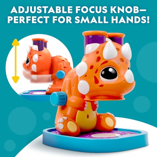 National Geographic Kids Microscope Toy Science Kit, Dino-Scope for Age 3+