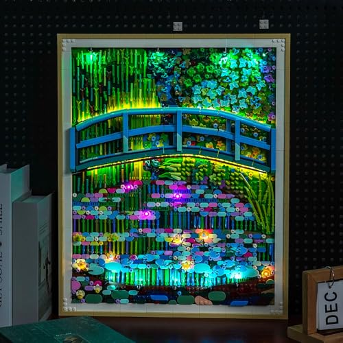 LocoLee Light kit Compatible with Lego 31220 Claude Monet – Bridge Over a Pond of Water Lilies - No Actual Model Only Lights, LED Lighting Compatible with Lego 31220 Monet (Standard Version) - style: Standard Version