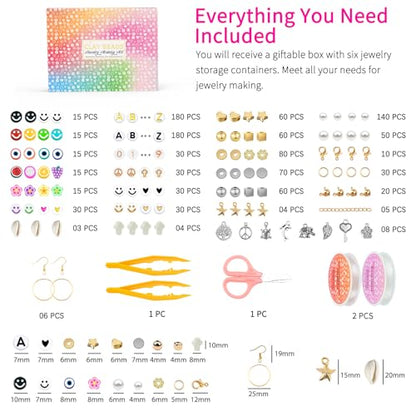 Friendship Bracelet Making Kit 96 Colors, 900pcs Letter Beads, 100pcs Number Bead, Gold Silver Spacer Charms for Concert Bracelets Jewelry Craft - color: Friendship Style