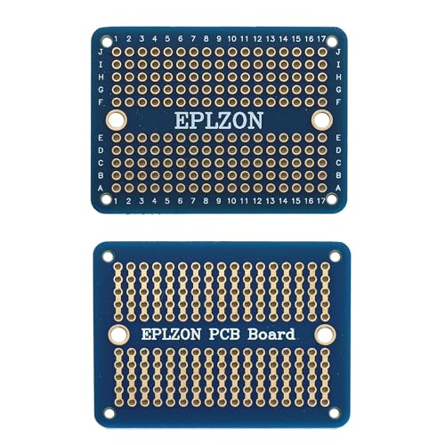 Solderable Breadboard Mini PCB Board Gold-Plated Solder Breadboard for DIY Electronics Projects Apply to Soldering Projects 2.0"x1.5" Mixed Color(Pack of 10 Pcs,Blue) - size: Blue