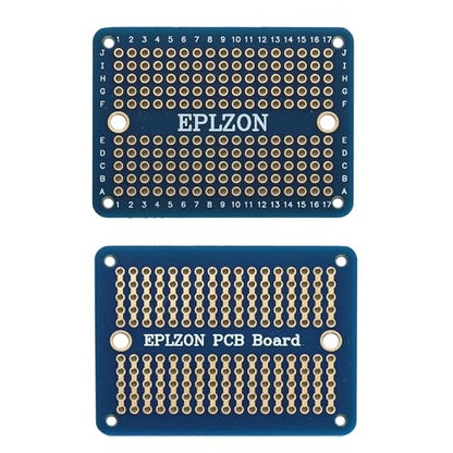 Solderable Breadboard Mini PCB Board Gold-Plated Solder Breadboard for DIY Electronics Projects Apply to Soldering Projects 2.0"x1.5" Mixed Color(Pack of 10 Pcs,Blue) - size: Blue
