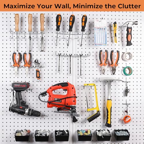 INCLY 320PCS Pegboard Accessories Organizer Kit with Peg Borad Hooks & Bins - size: 320 PCS