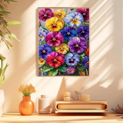 Flowers Diamond Art Kits for Adults, Diamond Painting Kits 12x16 Inch - color: Phalaenopsis Orchid