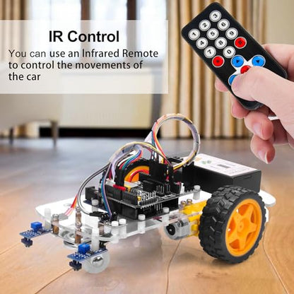 OSOYOO 2WD Robot Car Starter Kit for Arduino – Smart Educational Robotics Kit for Beginners and Adults | Build, Code & Control via WiFi, Bluetooth, IR | Learn Programming & Electronics