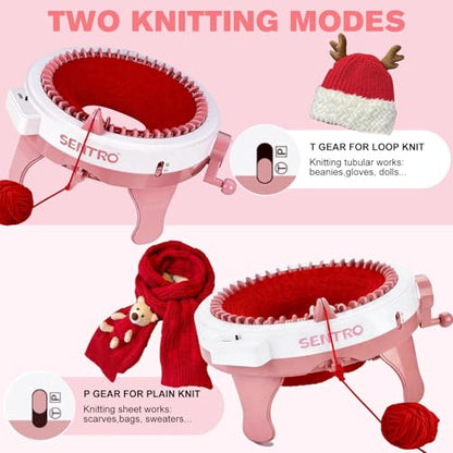 SENTRO Knitting Machine 48 Needles with Row Counter for Adults & Beginners - size: 48 Needles
