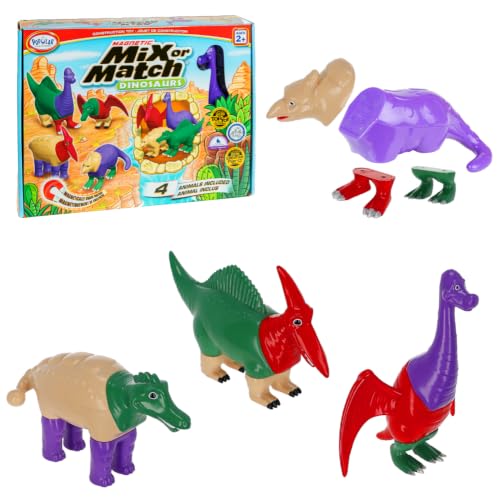 POPULAR PLAYTHINGS Large Magnetic Mix or Match Dinosaurs 2, Set of 4