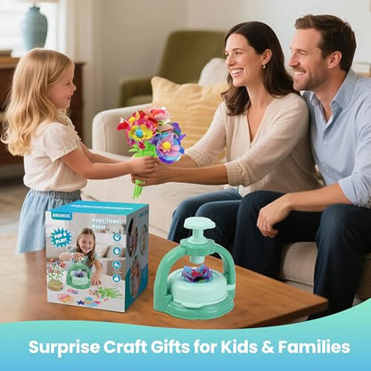 BIRANCO. DIY Flower Bouquet Maker Kit for Kids – Build Your Own Flower Market, Arts & Crafts Toys for Girls Ages 4-8, Educational Activity with Rich Accessories, Great Gift Idea