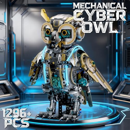 Mechanical Owl Building Blocks Engineering Construction Set - color: Mechanical Owl