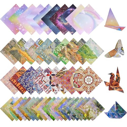 JoyCat Patterned Origami Paper Kit, 200 Double-Sided Sheets, 6x6 Inch