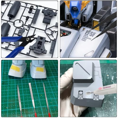 24PCS Modeler Basic Tools Craft Set Gundam Model Tools Kit with Plastic Box for Model Assemble Car Model Building Repairing and Fixing DIY Craft Kit