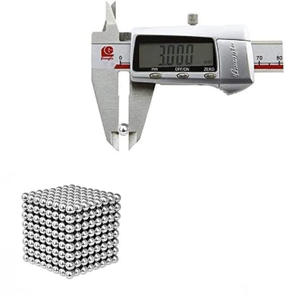 Silver Creative Magnetic Balls Building 1000PCS, Adult DIY Fidget Kit, Stress Relief Toy for Adults Only, Modern Desktop Ornament & Relaxation Gift for Home and Office