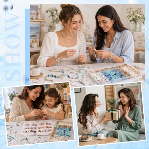 Wurosi Jewelry Making Supplies Kit, Bracelet Making Kit for Adult - color: Blue