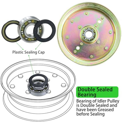 589766102 Idler Pulley for Husqvarna 46" 48" 54" Z246 RZ4623 Deck - color: A11 1x539132728