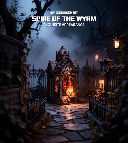 Roroom DIY Miniature House Kit, Gothic Dragon Tower Dollhouse Kit - color: Spire of the Wyrm
