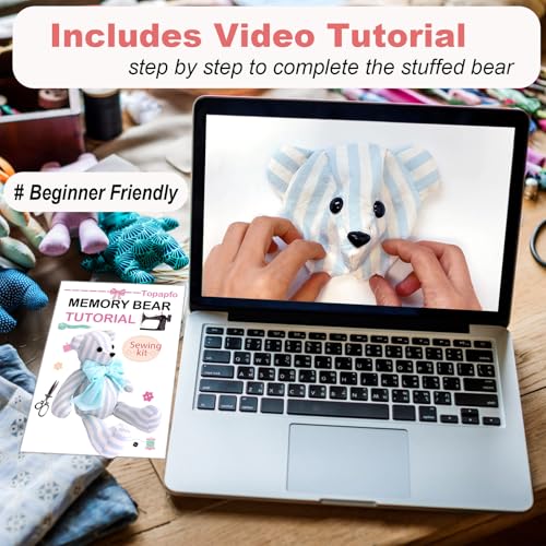12 Inch Memory Bear Patterns Templates for Sewing, Beginner Friendly Teddy Bear Patterns with Instruction, Safety Eyes Noses, Pins (12 Inch) - size: 12 inch