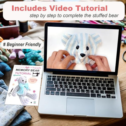 12 Inch Memory Bear Patterns Templates for Sewing, Beginner Friendly Teddy Bear Patterns with Instruction, Safety Eyes Noses, Pins (12 Inch) - size: 12 inch