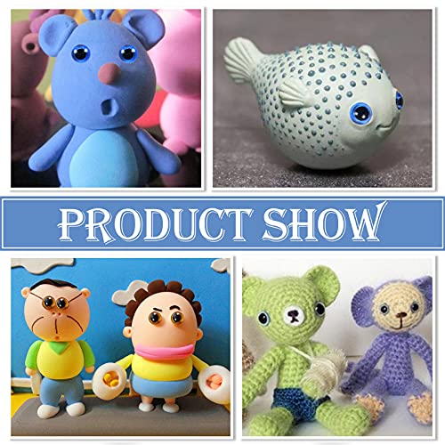 TOAOB 150pcs Glass Eyes Kits 6 to 12mm 3 Colors Craft Eyes for Needle Felting Bears Dolls Decoys Sewing