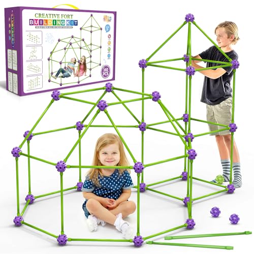 SpringFlower Fort Building Kit for Kids, for Boys and Girls - color: Purple