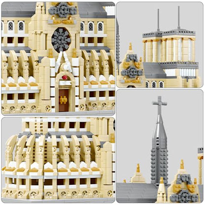 Notre Dame Cathedral Miniature Block Set (2908 Pieces) - Landmark Model Puzzle Toy, Suitable for Children and Adults as a Gift - style: Notre Dame Cathedral