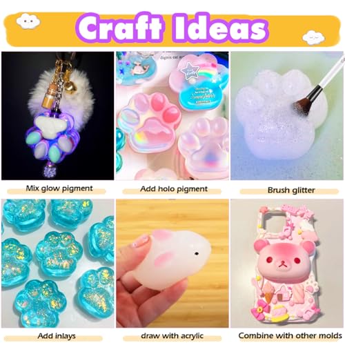 Taba Squishy Maker Big Chick Silicone Mold+Gel+Kits Fufu Squish Making Pack - color: Big Chick