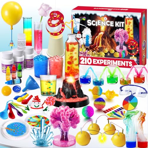 UNGLINGA 210 Experiments Science Kit for Kids Chemistry Set S.T.E.M Toy - style: Science kits with 210 experiments