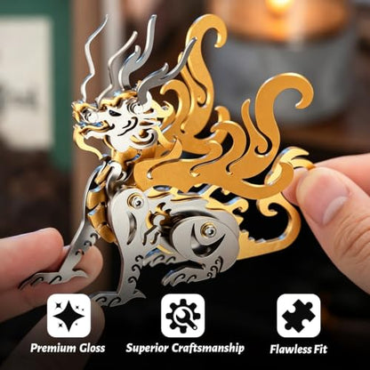 Chao Feng Gold 3D Metal Puzzle Mechanical Model Kit Stainless Steel - color: B3-chao Feng