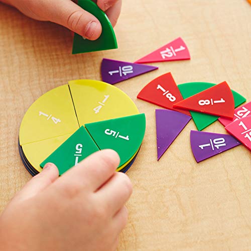 EAI Education Fraction Circles: Numbered - Set of 51 (Pack of 4) - size: Approximately 3.5 inches in diameter (Pack of 4)