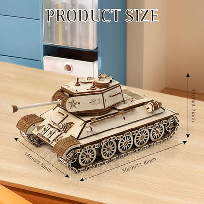 3D Wooden Puzzles for Adults, DIY Tank Model Building Kit