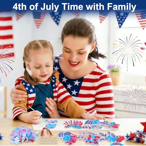 Fennoral 24 Pack 4th of July Craft Kit for Kids - color: 4th of July