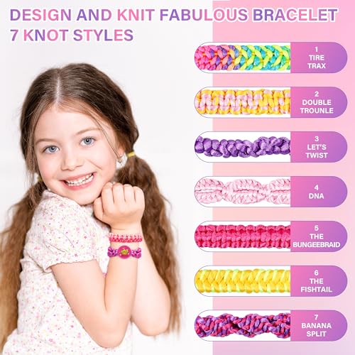 Friendship Bracelet Making Kit for Girls Ages 6-12, DIY Jewelry Craft Toy - color: Purple