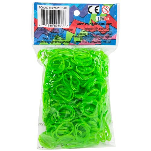 Rainbow Loom® Lime Green Rubber Bands with 24 C-Clips (600 Count) - color: Lime Green