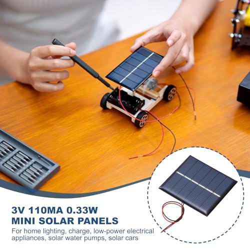 MECCANIXITY 5Pcs 3V 0.33W 110mA Mini Solar Panels with 2 Cable - style: 3V 0.33W 110mA