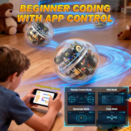 Transparent Spherical Robot Building Block Kit STEM Toys for Kids