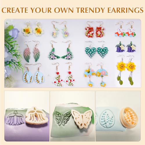 YANSH PROGLOBAL 65 Pcs Flower, Leaf & Animal Polymer Clay Cutters Set