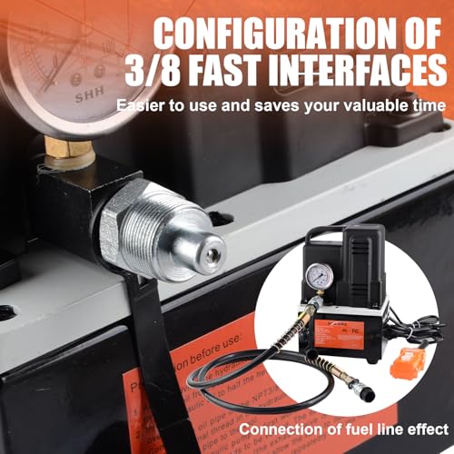 HZLZRZ Electric Hydraulic Pump Power Pack, Single Acting 110v/120v 10000 psi,Unit 2 Stage(1st Stage/290 Psi, 2nd Stage/10,000 Psi) - style: HZEO-700